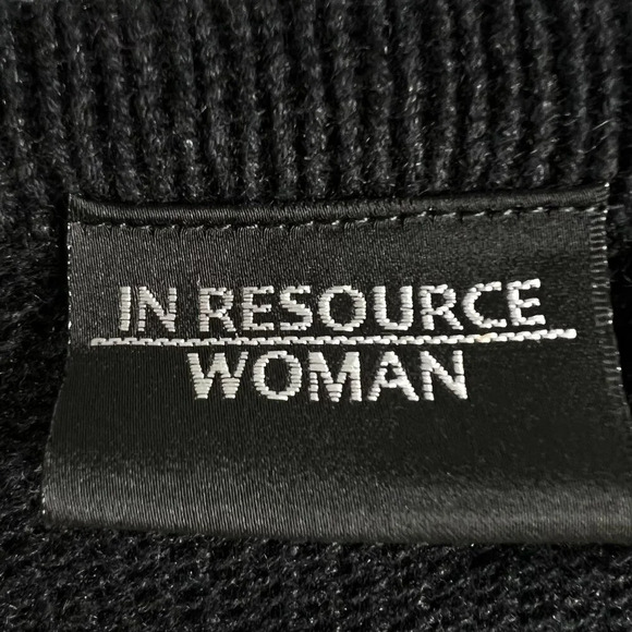 VTG In Resource Woman 2XL Black Cardinal Pinecone Embroidered Cardigan Sweater - Picture 14 of 16